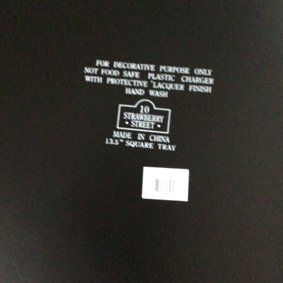 HPπ10 Strawberry St tray in black side handles sz 13.5" square - Picture 6 of 6